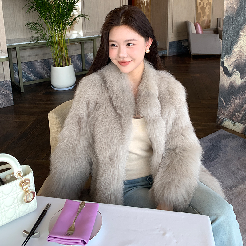 狐狸毛皮草外套女年轻款毛毛大衣