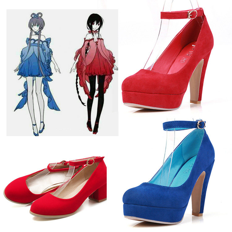 vocaloid/V家 流鱼惊鹊洛天依乐正绫红蓝色cp古风cosplay高跟鞋|msdalam kategori mod main/animasi/Zhou Bian/cos/permainan papan, kostum cosplay/props/perkhidmatan, aksesori COSPLAY/props/pakaian anak patung - dari Buy2taobao.com untuk memberikan perkhidmatan ejen Taobao profesional membeli