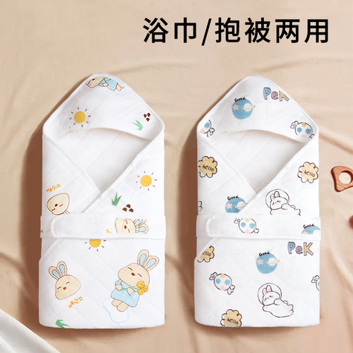 新生婴儿纯棉抱被四季薄款包被