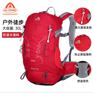 艾王30L户外运动休闲大容量多功能旅行登山徒步女防泼水双肩包