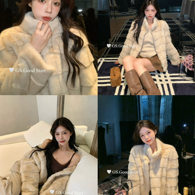 GS正品十三行环保毛毛外套保暖女