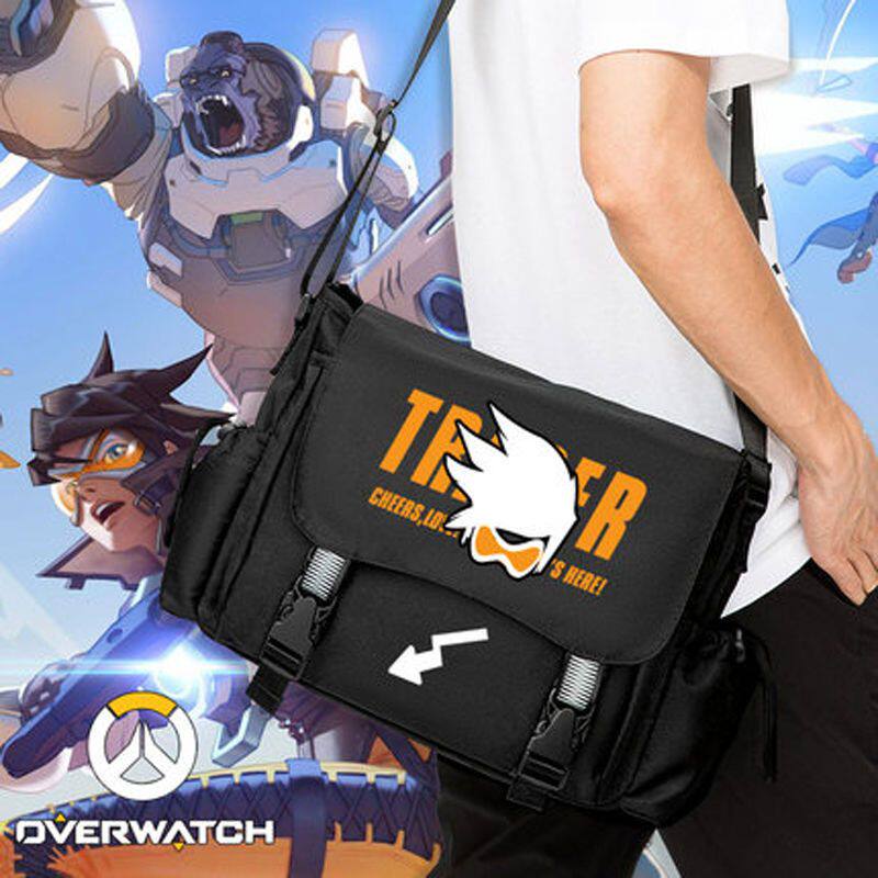 2025守望先锋斜挎包单肩背包周边动漫源氏半藏猎空DVA男女学生补