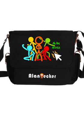 开学新品Alan Becker 火柴人同人 二次元动画游戏周边 斜挎包 单