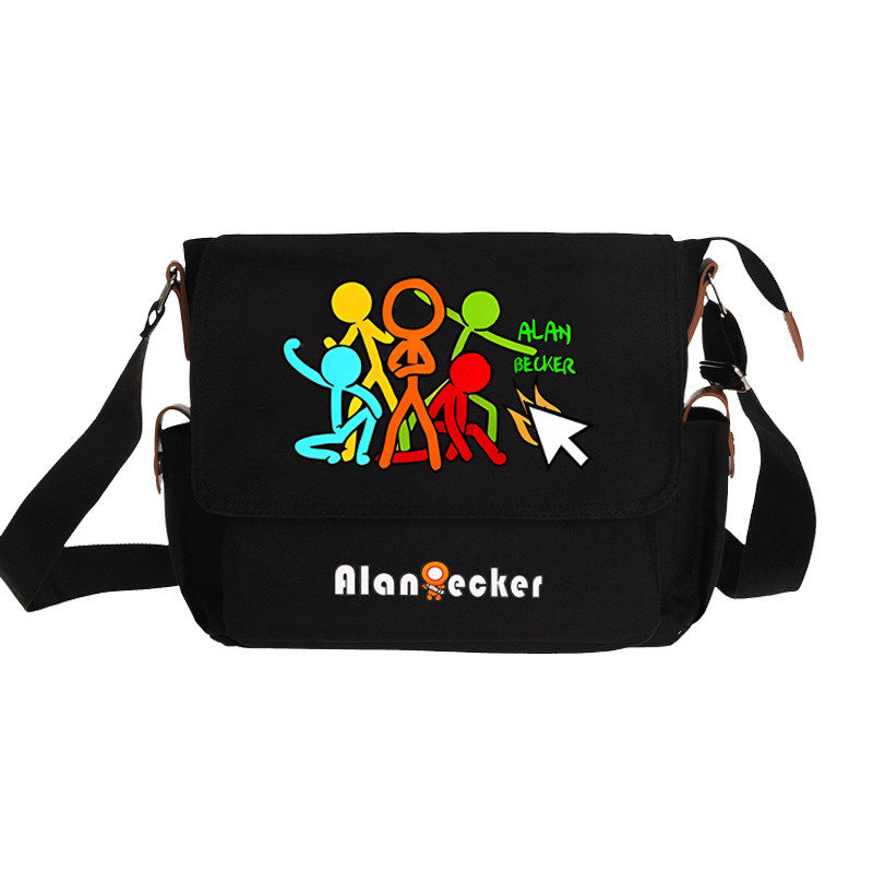 26新款Alan Becker 火柴人同人 二次元动画游戏周边 斜挎包 单肩