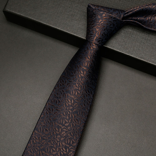 男士领带手打复古婚礼棕咖色