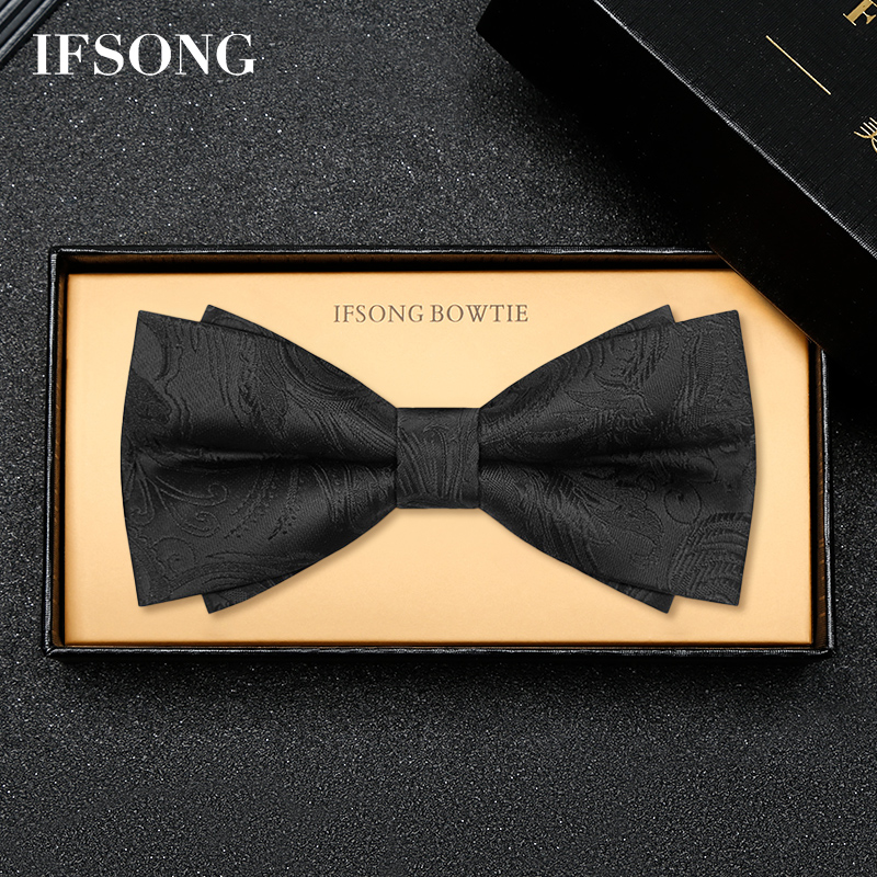 结婚新郎西装衬衫蝴蝶结黑色