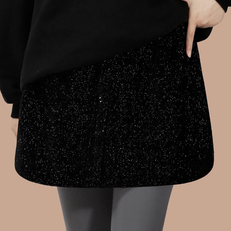 2024新款屁帘女叠穿卫衣假下摆遮屁股神器秋冬半身裙内搭打底裤子