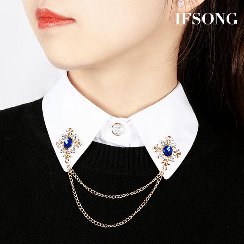 高端时尚风配毛衣春秋新款假领子