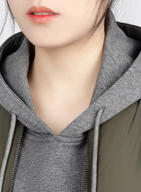 冬季连帽假领子女新款卫衣领子内搭学生通用不可拆假帽子百搭灰色