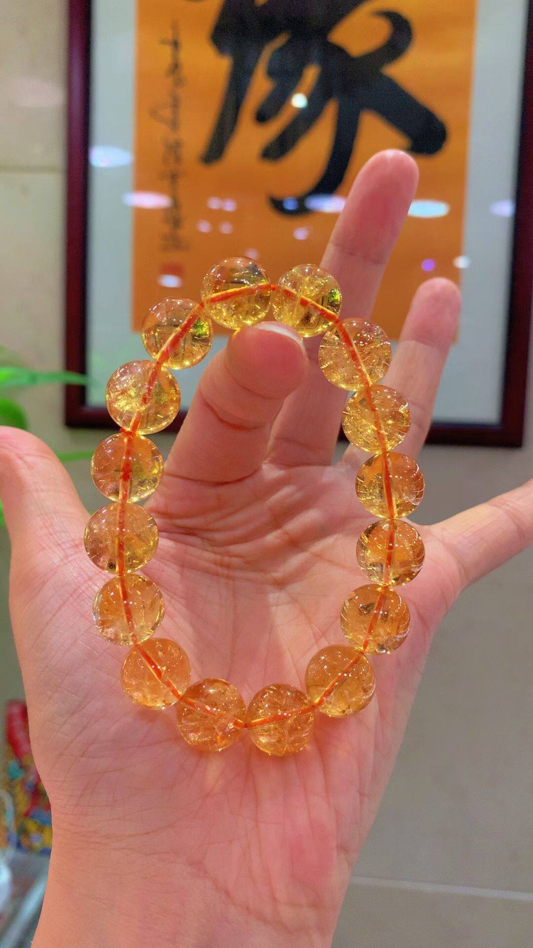 正品天然黄塔晶黄阿赛手链女款时手链