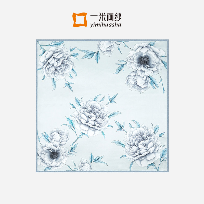 一米画纱杭州丝绸真丝方巾100%桑蚕丝中国风系脖丝巾送妈妈礼盒装