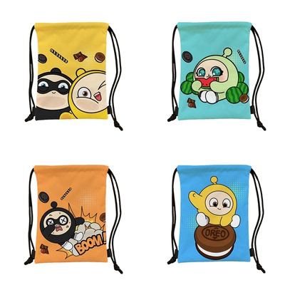 防水新款蛋仔系列印花收纳袋双肩外出旅游轻便大容量篮球包