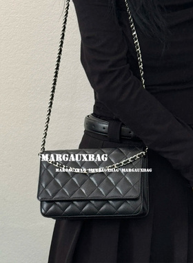 小香风头层牛皮鱼子酱纹菱格发财包翻盖单肩包斜挎包时尚通勤女包