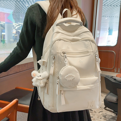 学院风女学生大容量减负双肩包