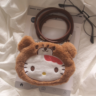 适用华为Purax手机壳pocket2韩系卡通毛绒零钱包KT猫小米MIXFlip2折叠oppofindn3flip摩托罗拉R60 R50保护套