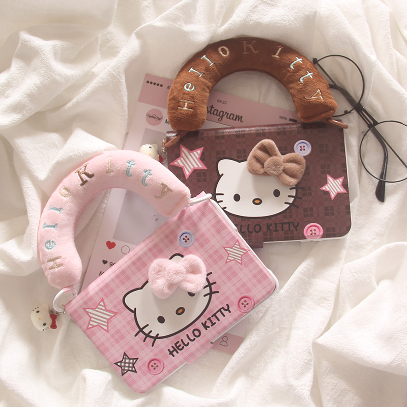 适用华为pura x手机壳ins笔记本卡通立体蝴蝶结KT猫新款不折叠书本壳puraX典藏版全包皮质手机套个性壳网红女