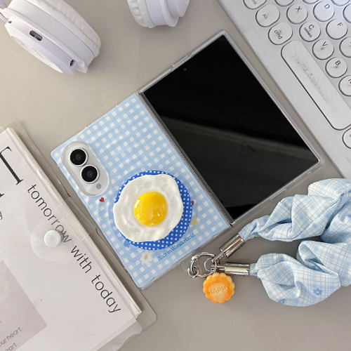 适用三星GalaxyZFold8手机壳创意ins格调卡通立体荷包蛋新款zfold8 wide双层防摔磁吸三星折叠zfold8保护套韩