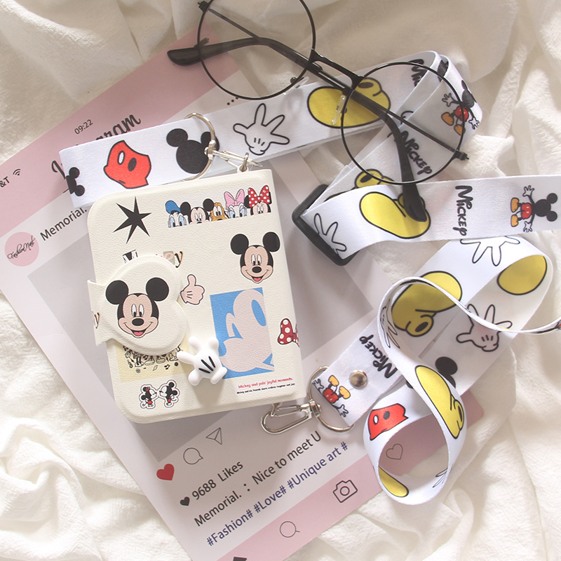 适用华为Purax手机壳ins韩系卡通笔记本卡通米奇pocket2斜挎女小米MIXFlip2荣耀vflip折叠屏三星zflip5/6硬壳