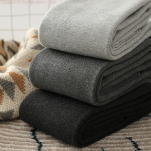 中灰色平纹加绒加厚打底裤女士外穿秋冬季2025新款保暖咖色连裤袜