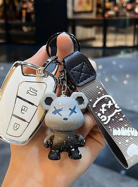 专用13-17款新胜达车钥匙套北京现代ix45壳格越格锐高档保护包扣