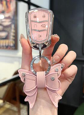 适用凯迪拉克XTS钥匙套2016~25款XT5车ATS-L包XT4壳CT5扣XT6水晶