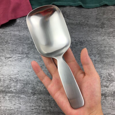 高档砂光304不锈钢大号分餐勺