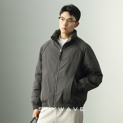 高端2025冬季新款立领羽绒服男轻薄商务通勤简约百搭90白鸭绒外套