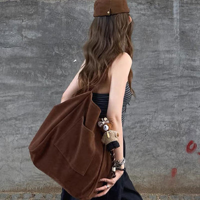 2025新款百搭单肩大容量帆布包