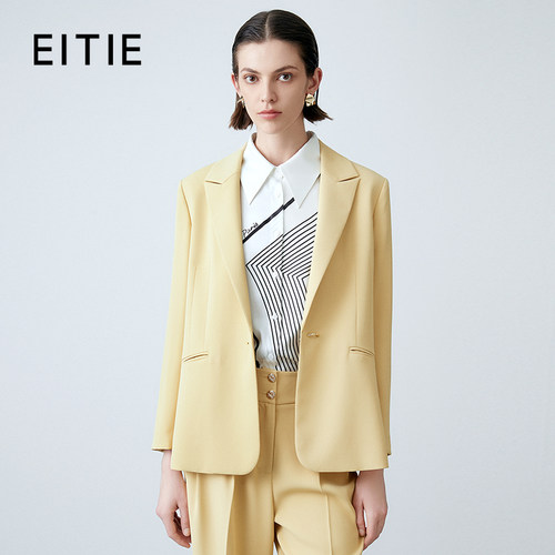 【设计总监然姐】EITIE爱特爱休闲通勤西装外套女2025春季新款