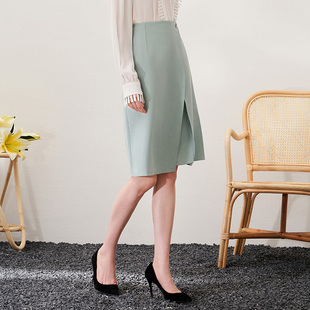 【设计总监然姐】EITIE爱特爱通勤气质OL高腰a字半身裙简约百搭
