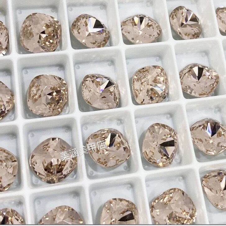 进口华子施家钻4470肥方319古典玫瑰美甲钻大钻尖底钻堆钻饰8mm
