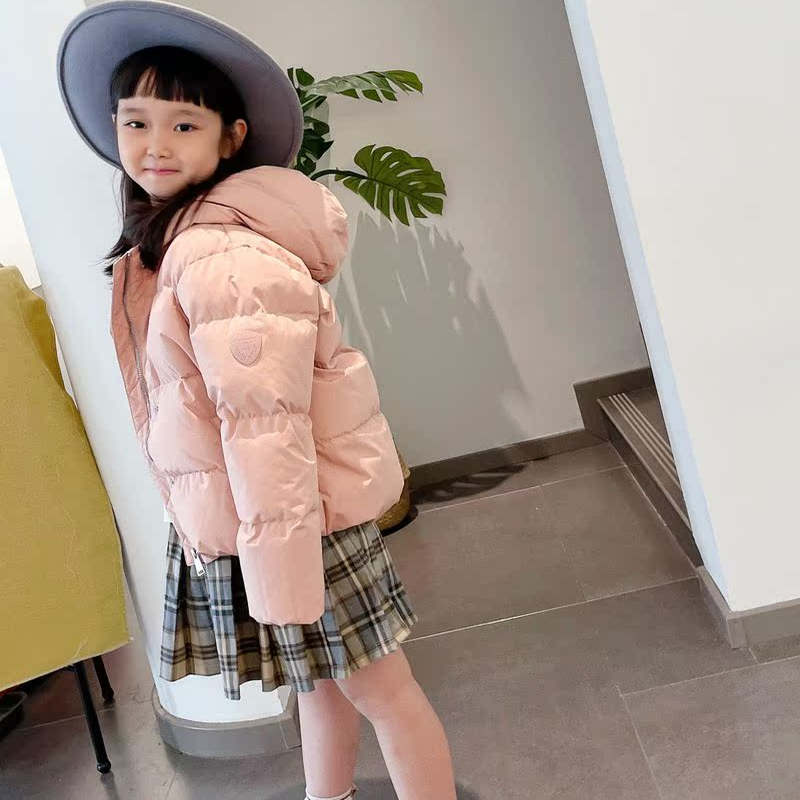 BP同款95白鸭绒粉色面包羽绒服