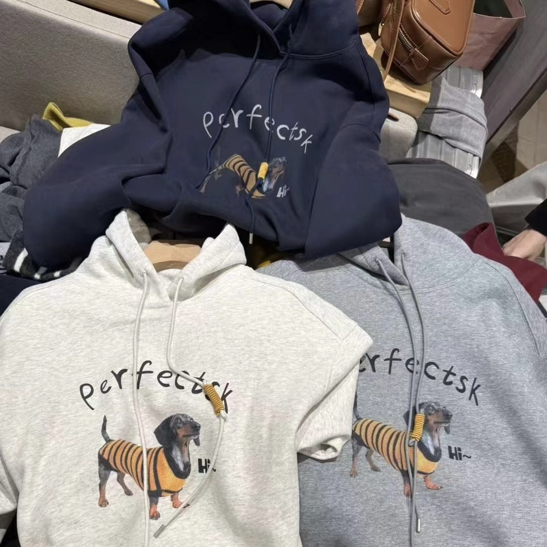欧洲站美式复古连帽卫衣女202卫衣/绒衫