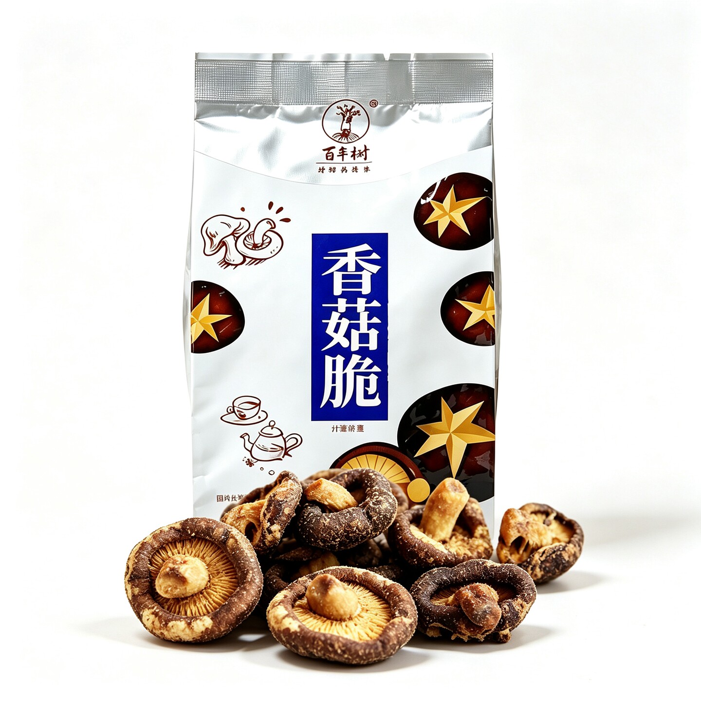 百年树香菇脆散称袋装脱水蔬菜干冻干蘑菇脆片追剧解馋休闲小零食