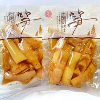 杭富油焖烤笋嫩笋即食酱菜下饭菜独立小包装休闲零食小吃散称500g