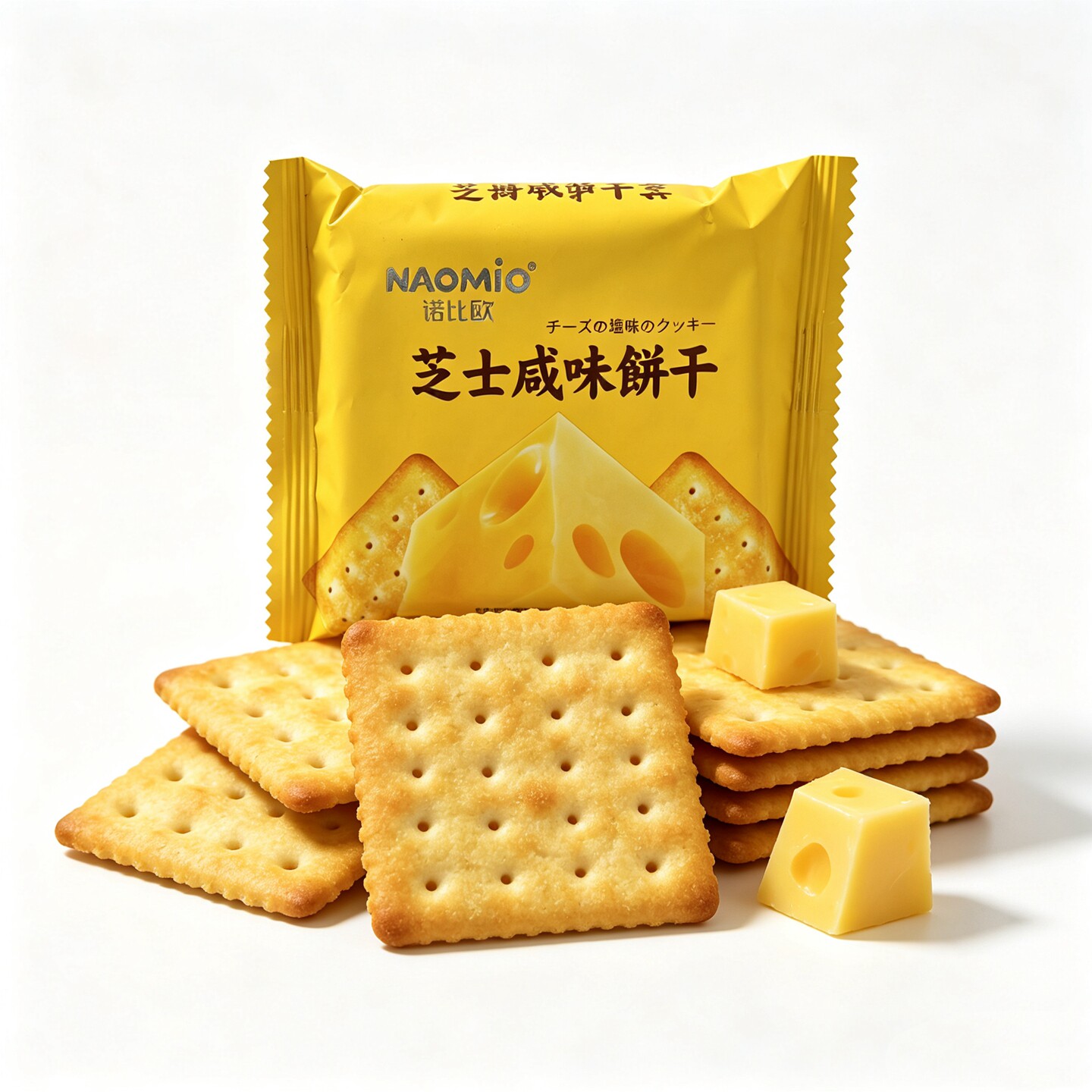 诺比欧芝士咸味饼干苏打饼干独立包装办公室零食