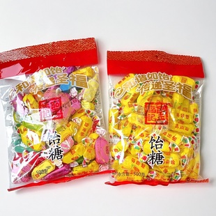 圣福记高粱饴糖传统糖果混合装500g袋装多口味拉丝软糖喜糖年货