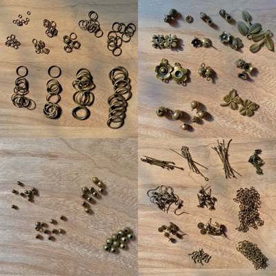 古铜首饰配件合集 diy手工 手链项链耳饰制作基础材料 复古风格