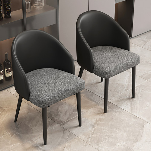 轻奢餐椅家用高级感现代简约北欧意式餐厅酒店设计师餐桌靠背凳子