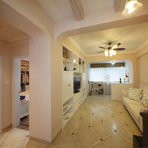 广州样板家居装修室内设计师服务全国简约美式客厅餐厅 胭脂设计