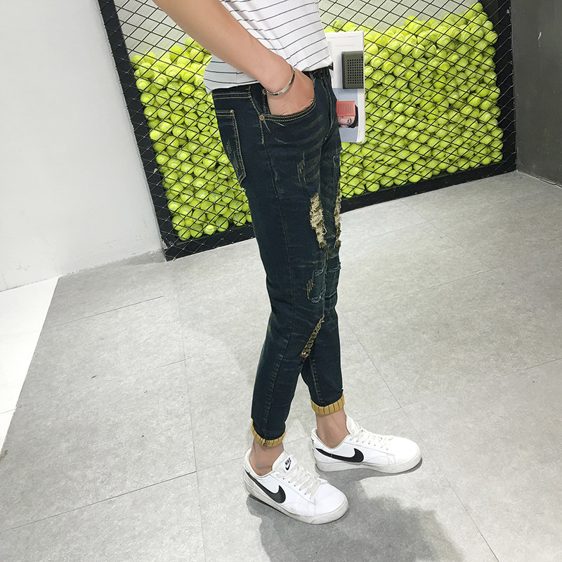 Jeans pour adolescent pieds Slim pour été - Ref 1464269 Image 4