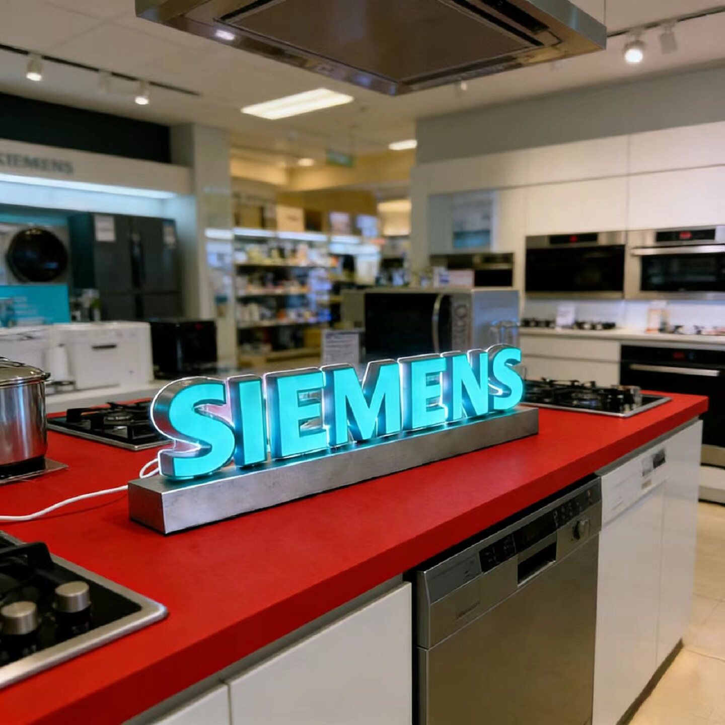 定做西门子海信小天鹅天猫优品美的格力苏宁易购京东发光字灯箱牌
