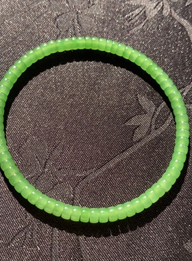 和田玉碧玉苹果绿药片手链高色乌兰乌德苹果绿隔片手链手串手钏女