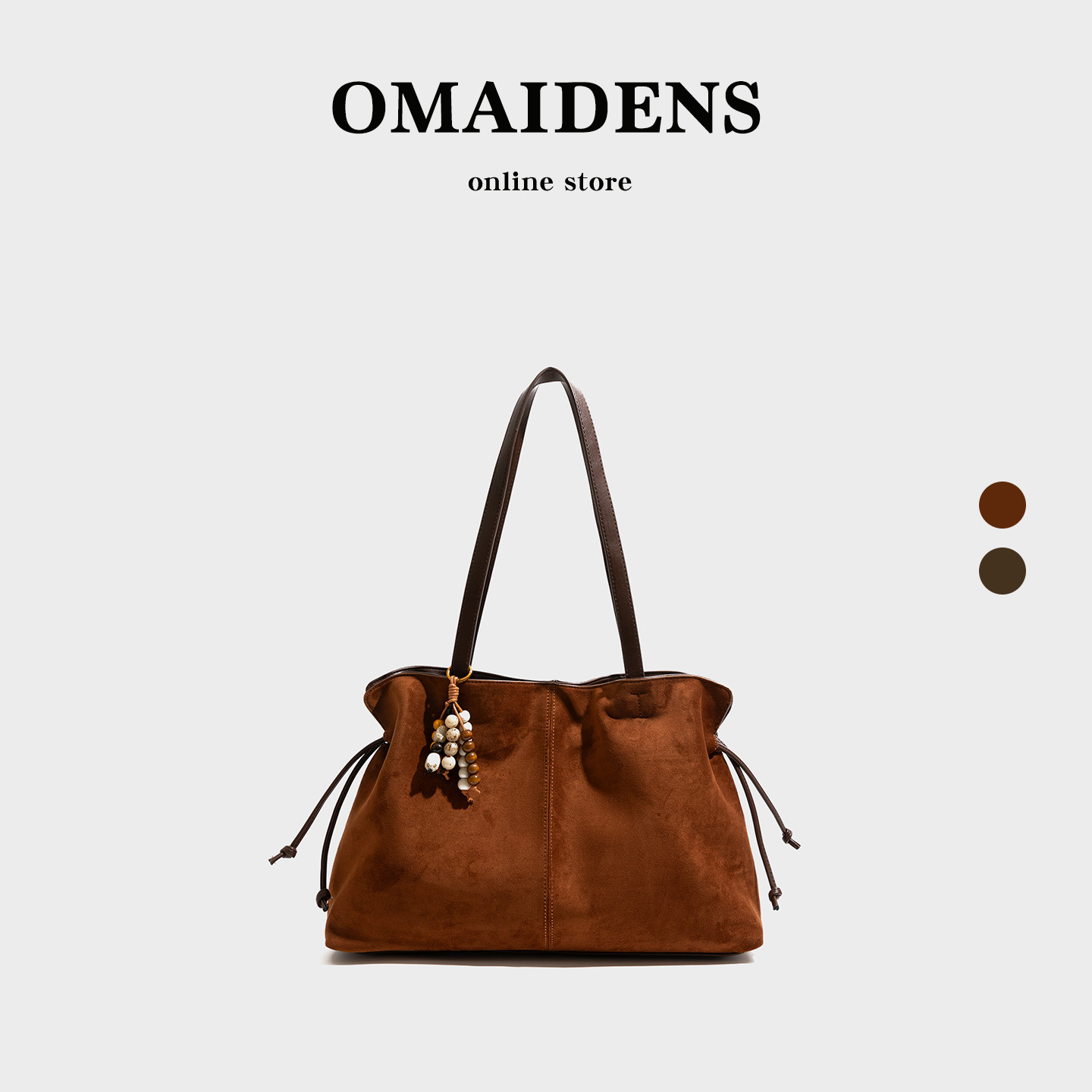 橙子少女新款麂皮托特包大容量高级感通勤单肩腋下包职场通勤女士,箱包皮具/热销女包/男包,托特包,淘宝优惠券,粉丝福利购,淘宝优惠卷