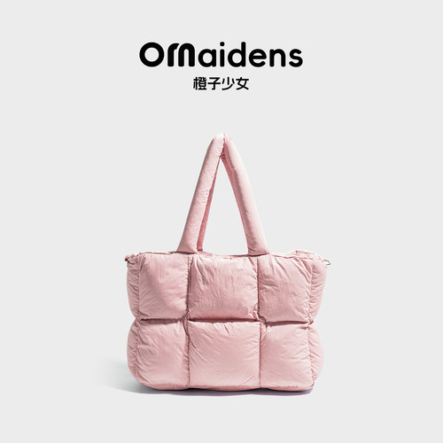 【新品直降】尝鲜64 到货返差 云柔羽绒夹棉托特包大容量电脑包女