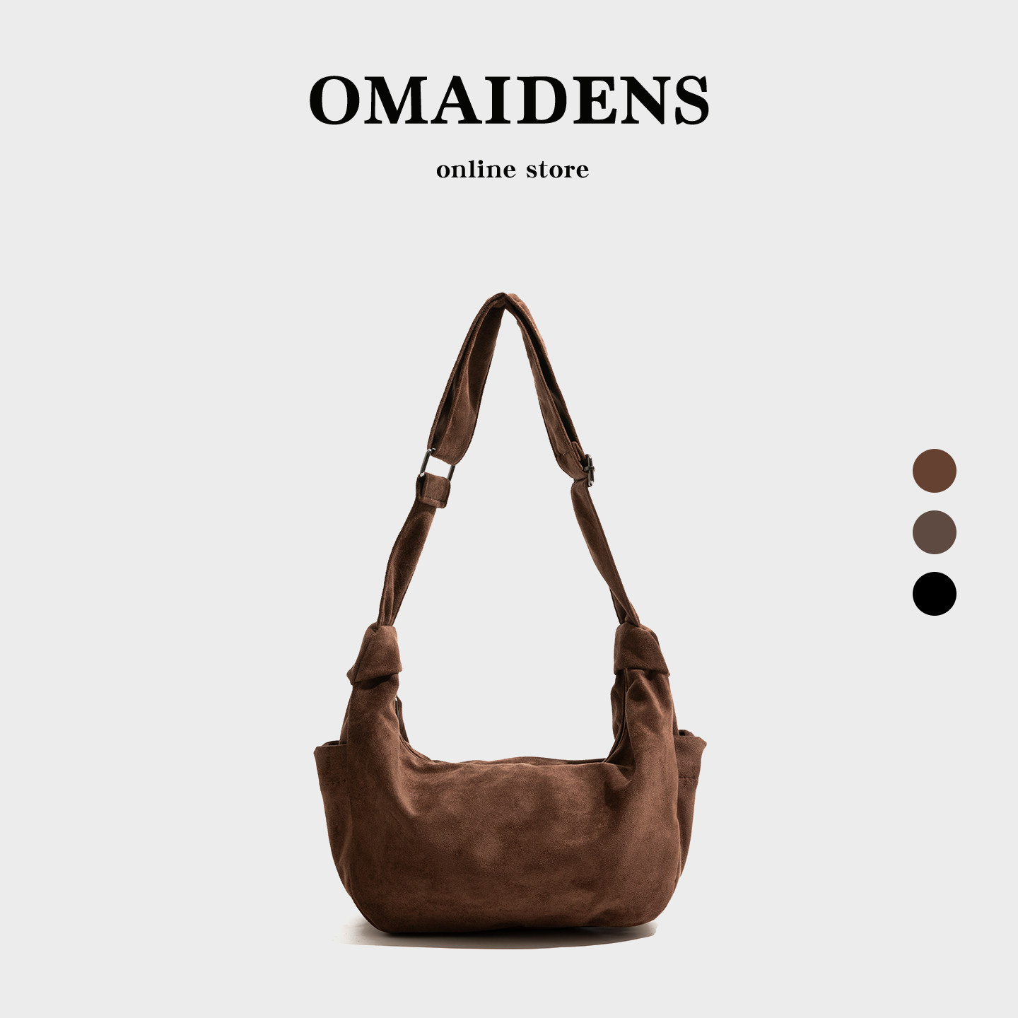 复古麂皮质感女包2025年新款