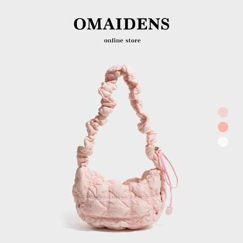 时尚百搭云朵泡泡菱格包