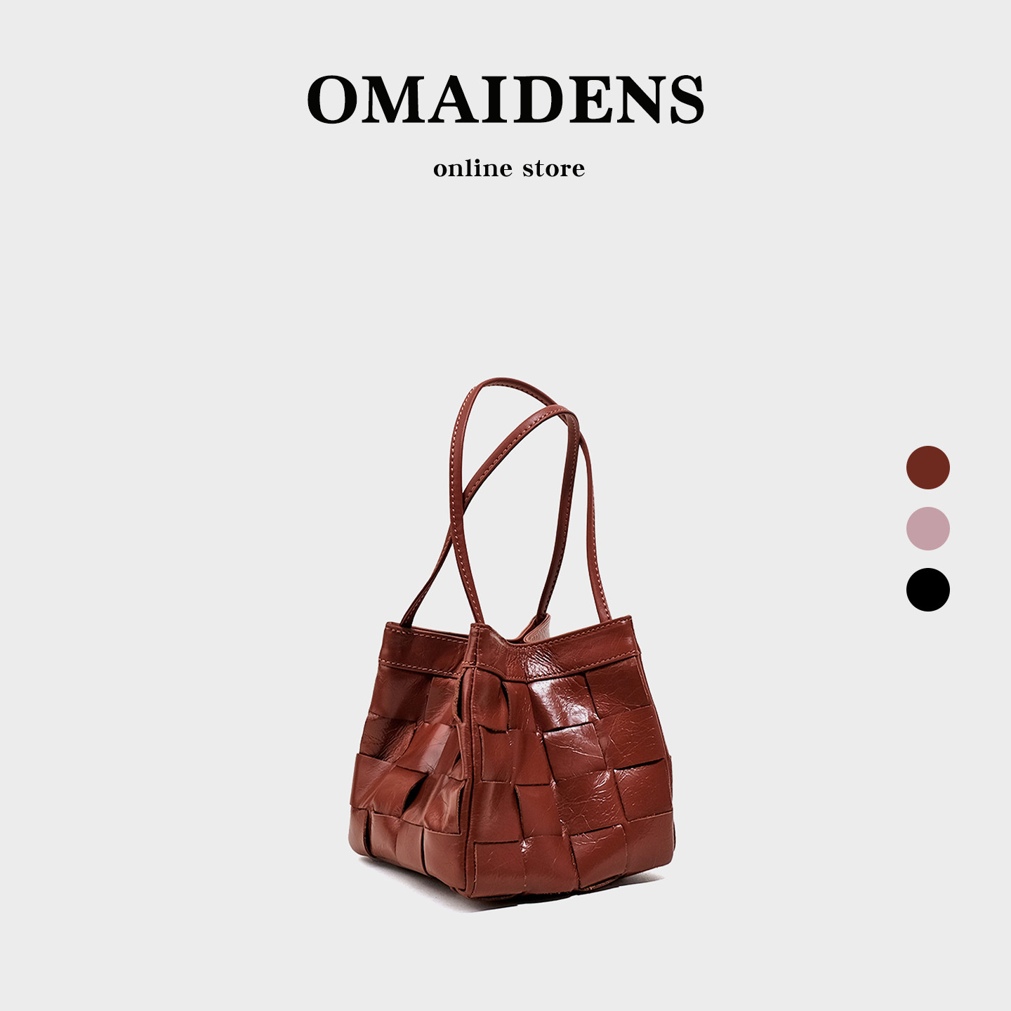 橙子少女小众头层牛皮编织包包女大容量真皮托特包单肩斜挎手提包,箱包皮具/热销女包/男包,编织包,淘宝优惠券,粉丝福利购,淘宝优惠卷