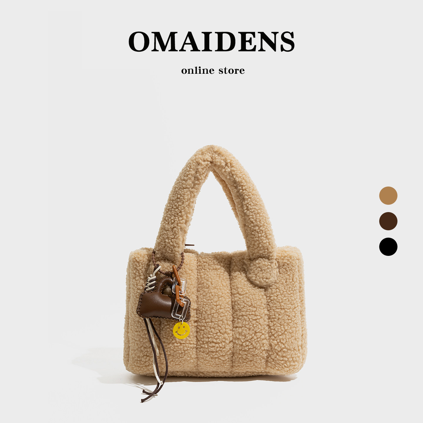 橙子少女冬季毛绒小托特包女可爱羊羔毛手机包日常简约手提毛毛包,箱包皮具/热销女包/男包,托特包,淘宝优惠券,粉丝福利购,淘宝优惠卷