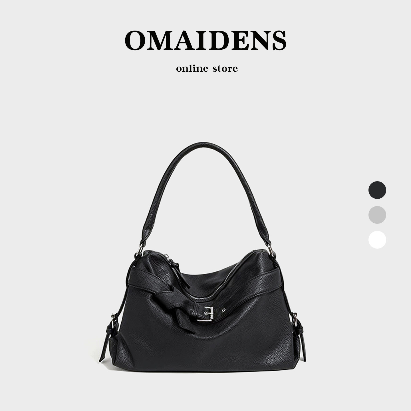 橙子少女做旧皮革通勤大容量托特